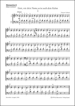 Gott wie dein Name so ist auch dein Ruhm -Choralkantate- by Lubeck Vincent (Sen for TTB