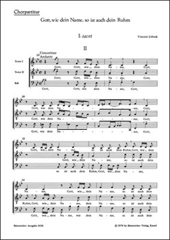 Gott wie dein Name so ist auch dein Ruhm -Choralkantate- by Lubeck Vincent (Sen for TTB