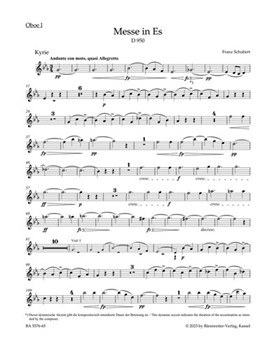 Mass E-flat major D 950