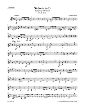 Symphony Nr. 1 D major D 82 (1813) by Schubert Franz for