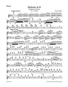 Symphony Nr. 3 D major D 200 by Schubert Franz for