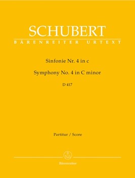 Symphony Nr. 4 C minor D 417 "Tragic" by Schubert Franz for Full Score (2Fl/2Ob/2c)