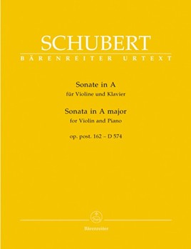 Sonate In A Major Opus Post 162 D 574 by Schubert Franz for Violin and Piano