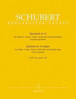Quintet In A Maj D667 Opus Post 114 Trout by Schubert Franz - Feil A - for Piano Quartet