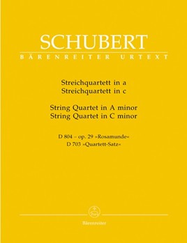 String Quartets In A Minor D 804 op. 29 (Rosamunde) & C Minor D 703 (Quartett-Satz) by Schubert Franz - Aderhold Werner - for Str Quartet