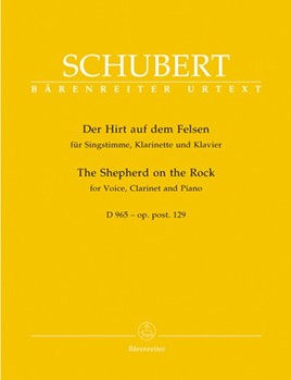Shepherd On The Rock by Schubert Franz for High Voice w/w (W/ Clarinet and Piano)
