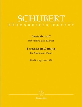 Fantasie In C Major Opus Post 159 D934 by Schubert Franz for Violin and Piano (D 934 Op Post 159)