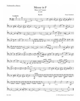 Missa F major D 105 by Schubert Franz for