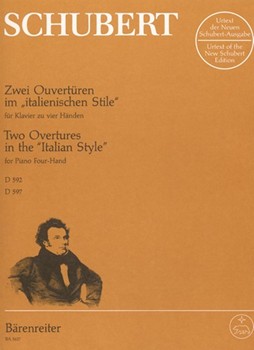 Two Overtures In The Italian Style by Schubert - Litschauer - for 1 Piano 4 Hands