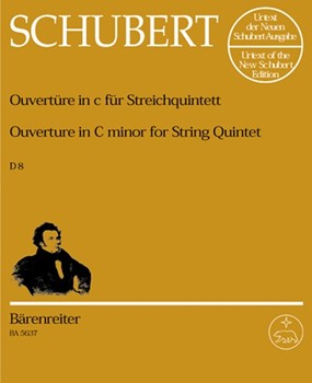 Overture In C Minor by Schubert Franz - Chusid Martin - for Str Quintet