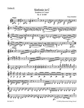 Symphony Nr. 6 C major D 589 by Schubert Franz for 2nd Violin