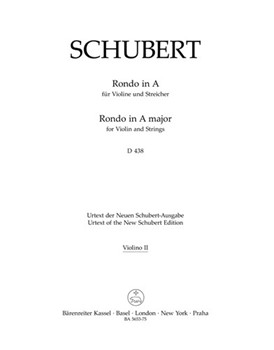 Rondo for Violin and Strings A major D 438 by Schubert Franz for