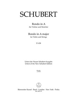 Rondo for Violin and Strings A major D 438 by Schubert Franz for