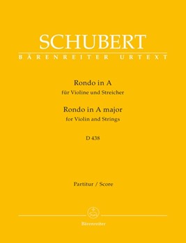 Rondo for Violin and Strings A major D 438 by Schubert Franz for V-Solo/V1/