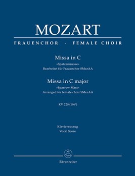 Missa in C Major (Sparrow Mass) by Mozart Wolfgang Amadeus - Breuer Heribert - for Vocal Score