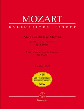 Ah Vous Dirai-je Maman Variations On by Mozart Wolfgang Amadeus for Piano