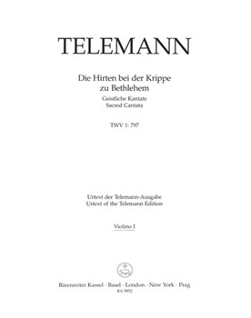 Die Hirten bei der Krippe zu Bethlehem TWV 1:797 -Sacred Cantata- by Telemann Georg Philipp for