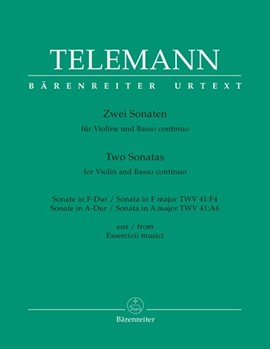 2 Sonatas - F Maj Twv41 - f4;a Maj 41 - a6 by Telemann Georg Philipp - Hofman Klaus - for Violin w/c