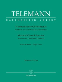 Musical Church Service -Advent and Christmas Cantatas- by Telemann Georg Philipp for Instr-Mel/