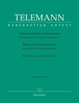 Musical Church Service -Advent and Christmas Cantatas- by Telemann Georg Philipp for Instr-Mel/