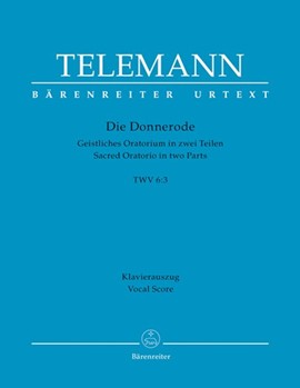 Die Donnerode by Telemann Georg Philipp - Kohs Andreas - for SATB