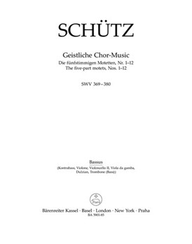 Geistliche Chor- Music SWV 369-380 -The five-part motets Nos. 1-12- by Schutz Heinrich for