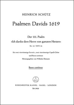Ich danke dem Herrn von ganzem Herzen SWV 34 -Psalm 111 Nr. 13- (aus "Psalmen Davids") by Schutz Heinrich for
