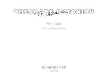 funf Likes fur Oboe solo (Oboe d'amore) (1969) by Antoniou Theodore for Ob-Solo (O
