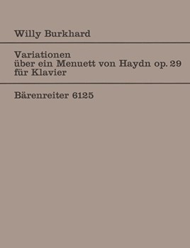 Variationen uber ein Menuett von Joseph Haydn op. 29 (1930) by Burkhard Willy for Piano