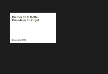 Praludium (1964) by Motte Diether de la for Org
