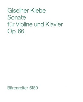Sonate fur Violine und Klavier op. 66 (1972) by Klebe Giselher for V/Piano