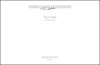 vier Likes for Solo Violin (1972/1973) by Antoniou Theodore for V