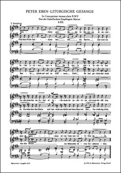 In Conceptione immaculate B.M.V.- Proprium zum Fest der unbefleckten Empfangnis Mariae: Gaudens gaud by Eben Petr for Ch/Org