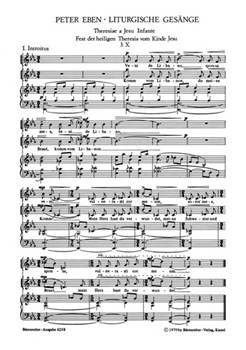 Theresiae a Jesu Infante - Proprium zum Fest der heiligen Theresia vom Kinde Jesu (3. Oktober): Veni by Eben Petr for Ch/Org