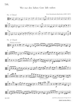 Wer nur den lieben Gott la?t walten -Cantata- by Mendelssohn Felix for