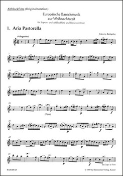 Europaische Barockmusik zur Weihnachtszeit - Neun Kompositionen fur Sopranblockflote Altblockflote by for