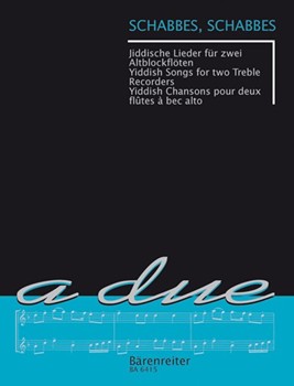 Schabbes Schabbes -14 Jiddische Lieder- by - Goden Peter - for 2Recorder-