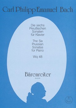 The Six Prussian Sonatas Wq 48 by Bach Carl Philipp Emanuel for Piano