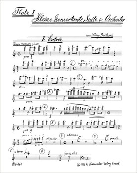 Kleine konzertante Suite (Kaleidoskop) fur Orchester op. 79 (1946) by Burkhard Willy for Fl1/fl-Pic