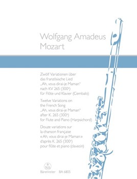 Ah Vous Dirai-je Maman Variations by Mozart Wolfgang Amadeus - Kirchner Waltraut and - for Flute and Piano