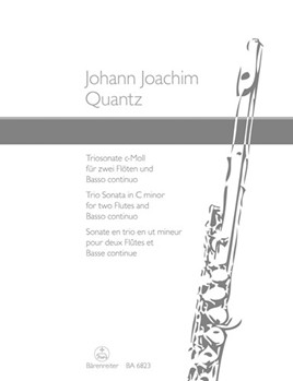 Trio Sonata for Two Flutes and Basso Continuo C minor by Quantz Johann Joachim for 2Fl/Bc