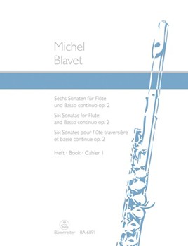Six Sonatas for Flute and Basso Continuo op. 2/1-3 (Volume 1) by Blavet Michel for Fl/Bc