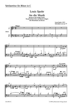 An die Musik (1823) -Festlicher Chor. Schlusssatz der "Hymne an die heilige Cacilie"- by Spohr Ludwig (Louis) for Mixed Choir