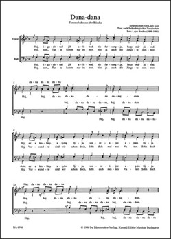 Dana-dana -siebenburgisches Tanzlied nach einer Melodie aus Bácska- by Bardos Lajos for TTBB