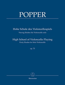 High School Of Violoncello Playing Opus 73 by Popper David for Cello Method