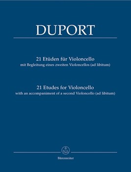 21 Etudes For Violoncello by Duport Jean-Louis - Rummel Martin - for Cello Method