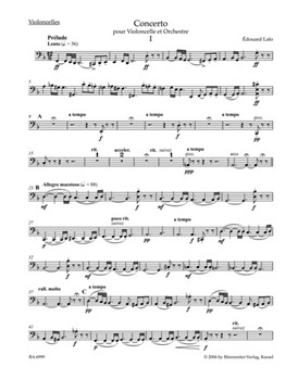 Concerto for Violoncello and Orchestra D minor by Lalo Edouard for