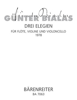 drei Elegien (1978) by Bialas Gunter for Fl/V/Vc