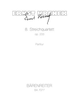 String Quartet Nr. 8 op. 233 (1980/1981) by Krenek Ernst for 2V/Va/Vc
