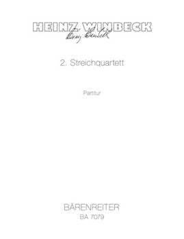 String Quartet Nr. 2 "Tempi notturni" (1979) by Winbeck Heinz for 2V/Va/Vc